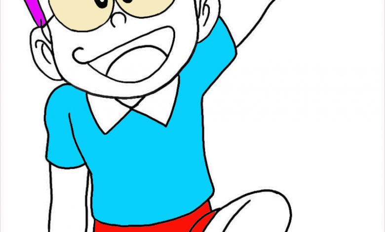 Tranh Tô Màu Nobita Siêu Đáng Yêu Dành Cho Bé Tập Tô - Trường Tiểu Học Thủ  Lệ
