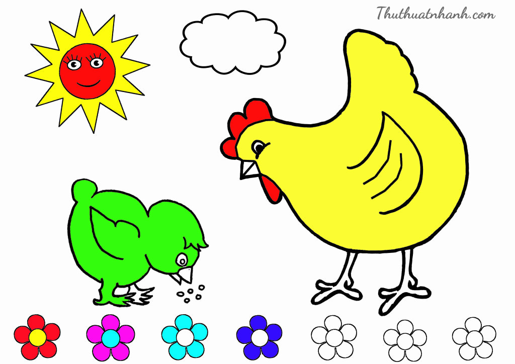 Tuyển tập tranh tô màu con gà đẹp nhất dành cho các bé  Trường THPT Lê Ích  Mộc