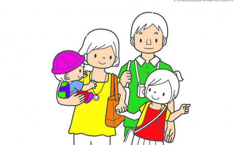 Bộ tranh tô màu chủ đề gia đình cho bé  Downloadvn