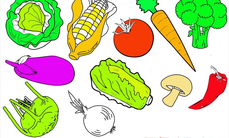 Chọn lọc tranh tô màu về rau củ quả cho bé yêu thỏa sức sáng tạo