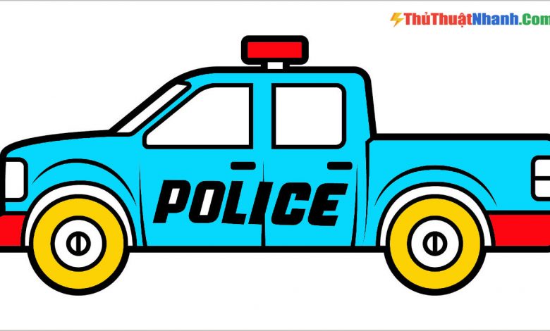 Tranh tô màu xe cảnh sát đẹp nhất cho bé sáng tạo - Trường Tiểu ...