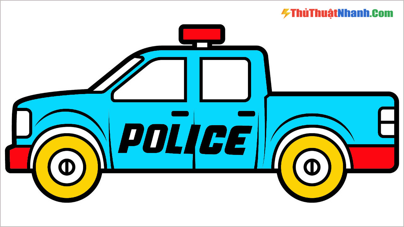 Tranh tô màu xe cảnh sát đẹp nhất cho bé sáng tạo  Trường Tiểu học Thủ Lệ
