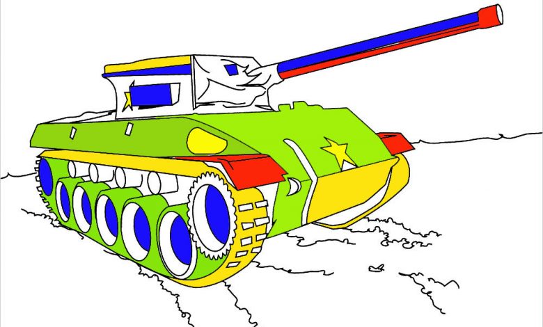 Tuyển tập tranh tô màu xe tăng siêu khủng dành cho các bé   c3nguyentatthanhhpeduvn
